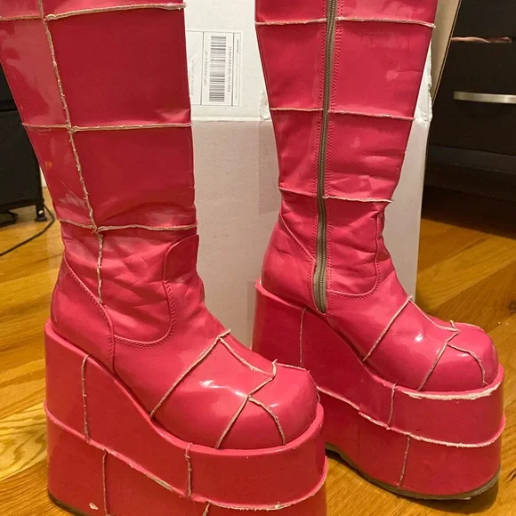 Demonia Shoes Pink Stack Demonias Poshmark